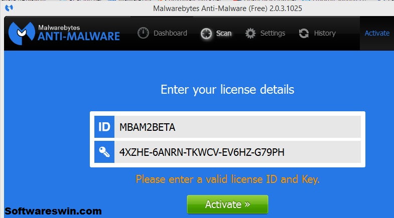 malwarebytes id and serial 2016